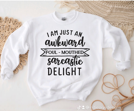 Foul mouthed sarcastic delight sweatshirt