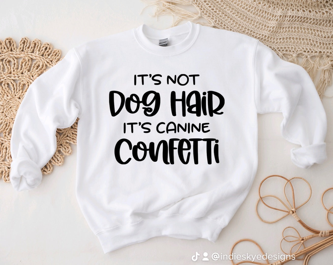 Canine confetti sweatshirt