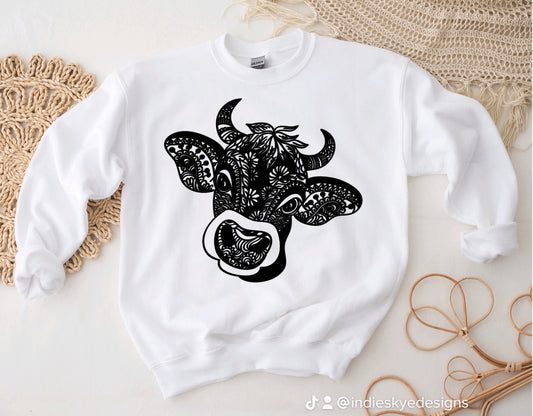 Mandala Cow sweatshirt